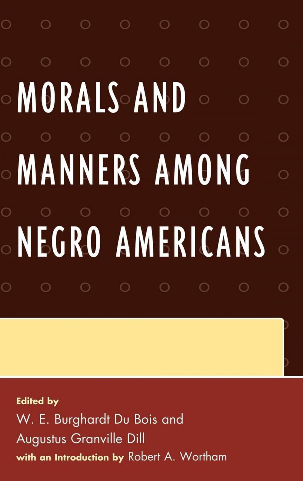 Big bigCover of Morals and Manners among Negro Americans