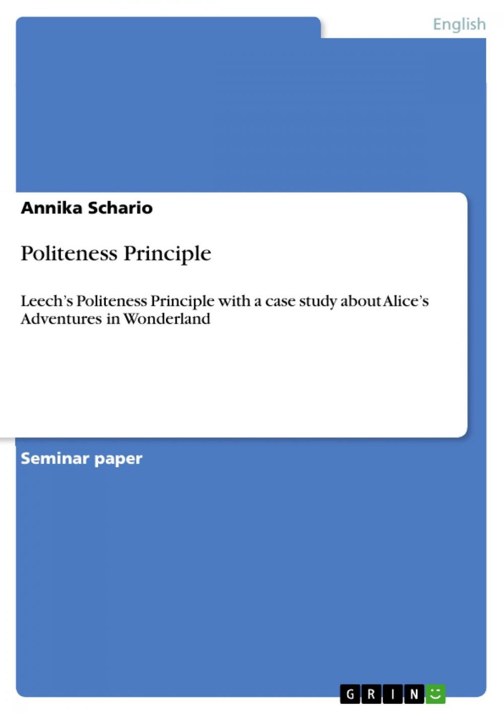 Big bigCover of Politeness Principle