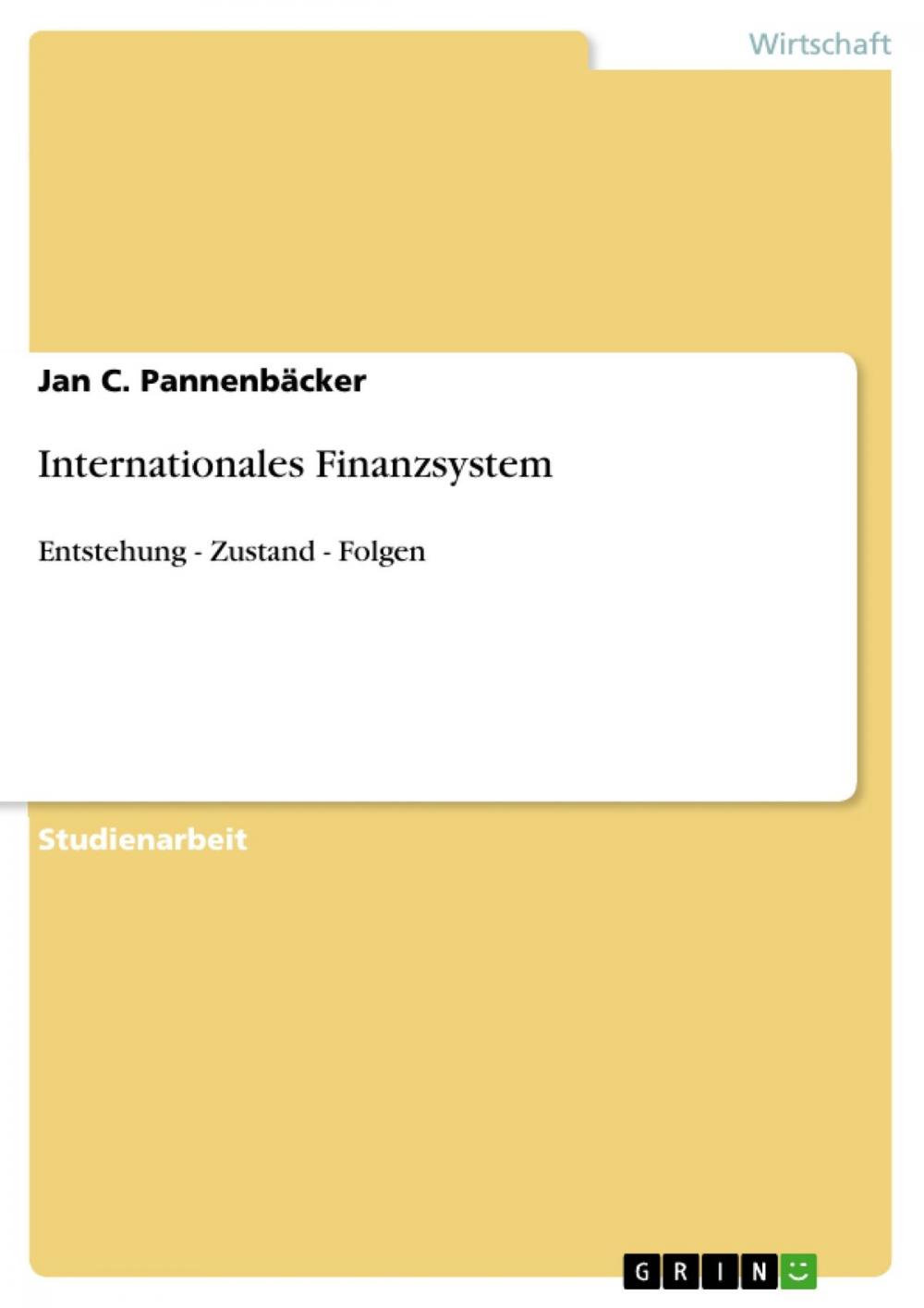 Big bigCover of Internationales Finanzsystem