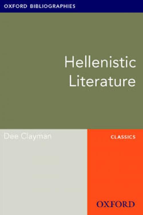 Cover of the book Hellenistic Literature: Oxford Bibliographies Online Research Guide by Dee Clayman, Oxford University Press