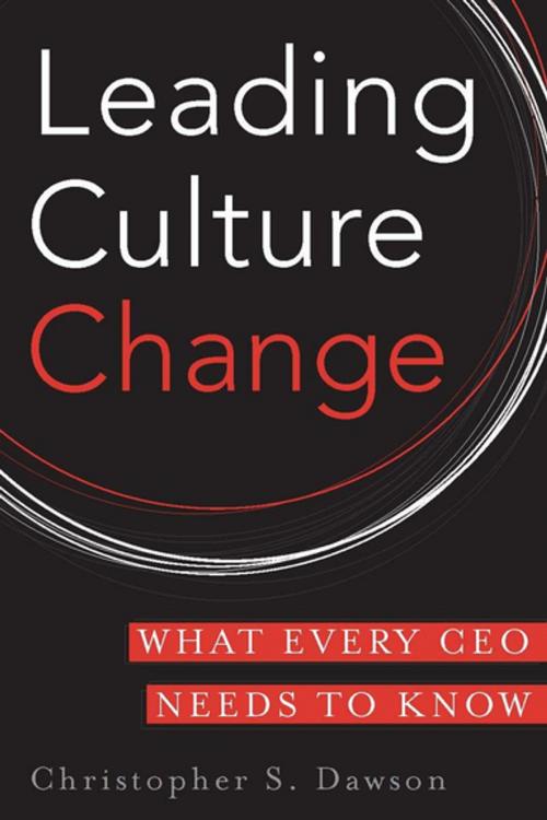 Cover of the book Leading Culture Change by Chris Dawson, Stanford University Press