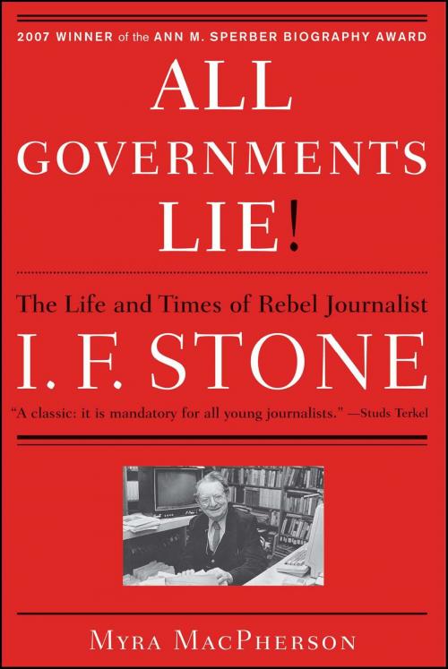 Cover of the book "All Governments Lie" by Myra MacPherson, Scribner