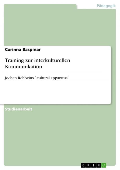 Cover of the book Training zur interkulturellen Kommunikation by Corinna Baspinar, GRIN Verlag