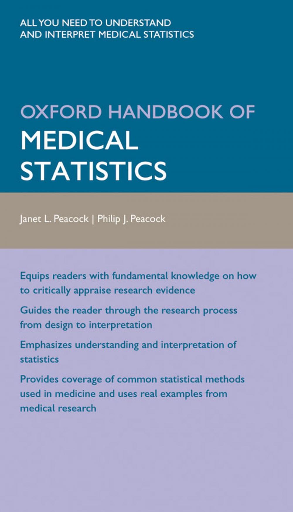 Big bigCover of Oxford Handbook of Medical Statistics