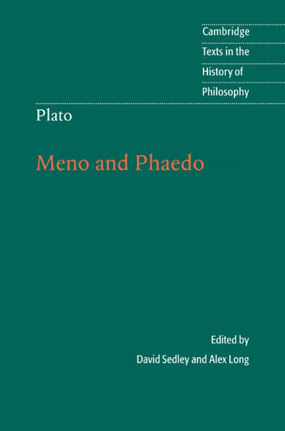 Big bigCover of Plato: Meno and Phaedo