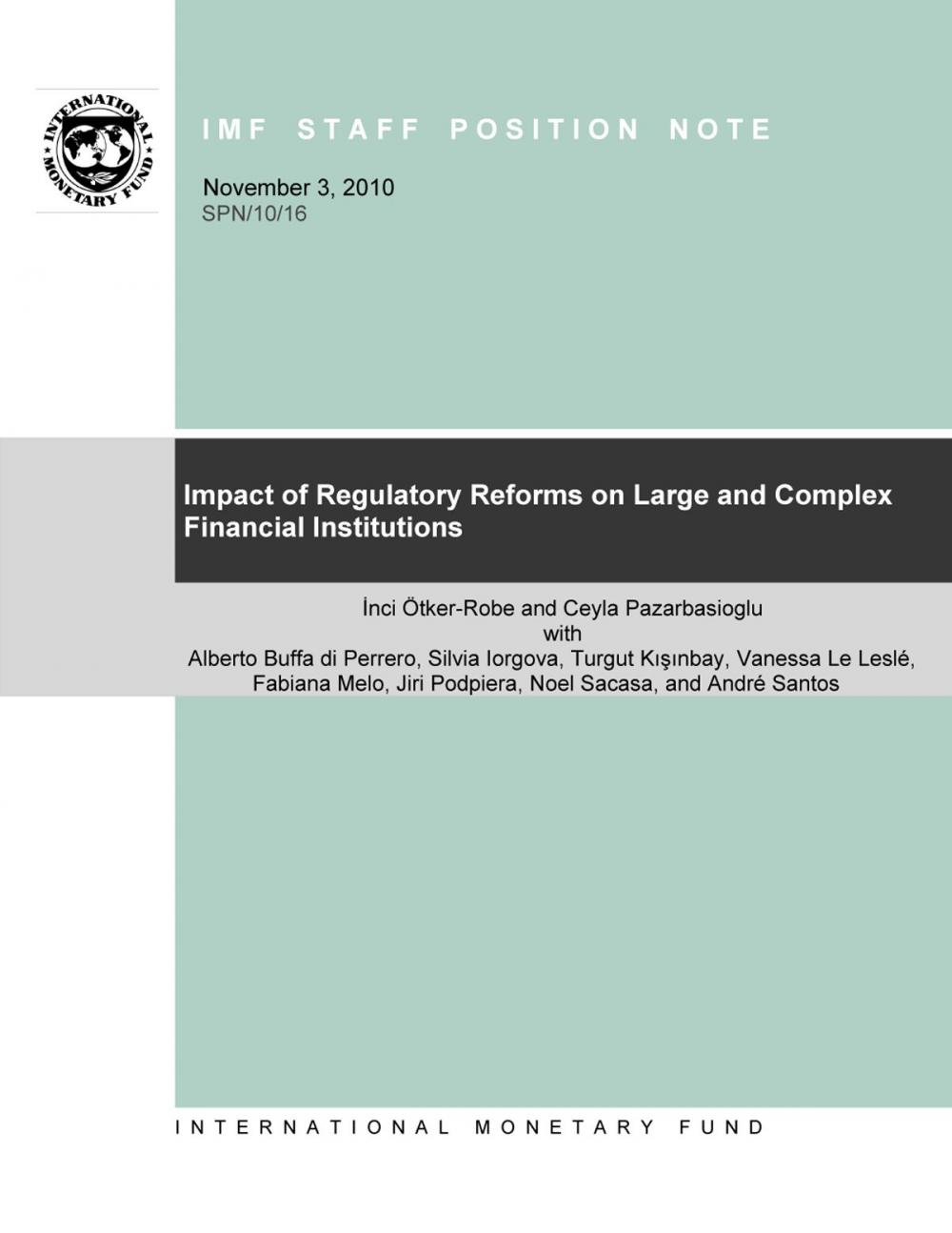 Big bigCover of Impact of Regulatory Reforms on Large and Complex Financial Institutions