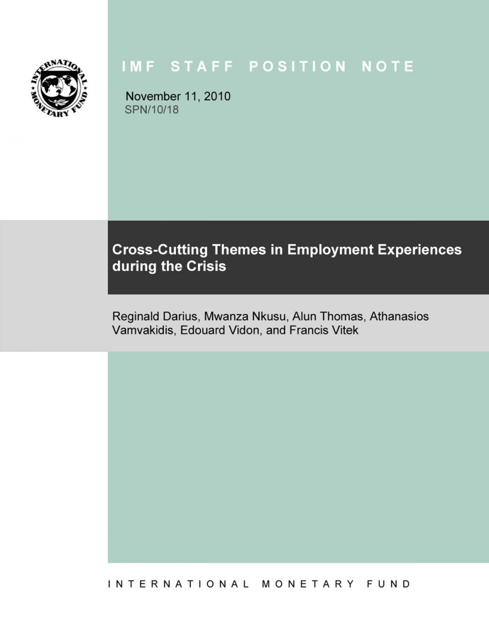 Big bigCover of Cross-Cutting Themes in Employment Experiences during the Crisis