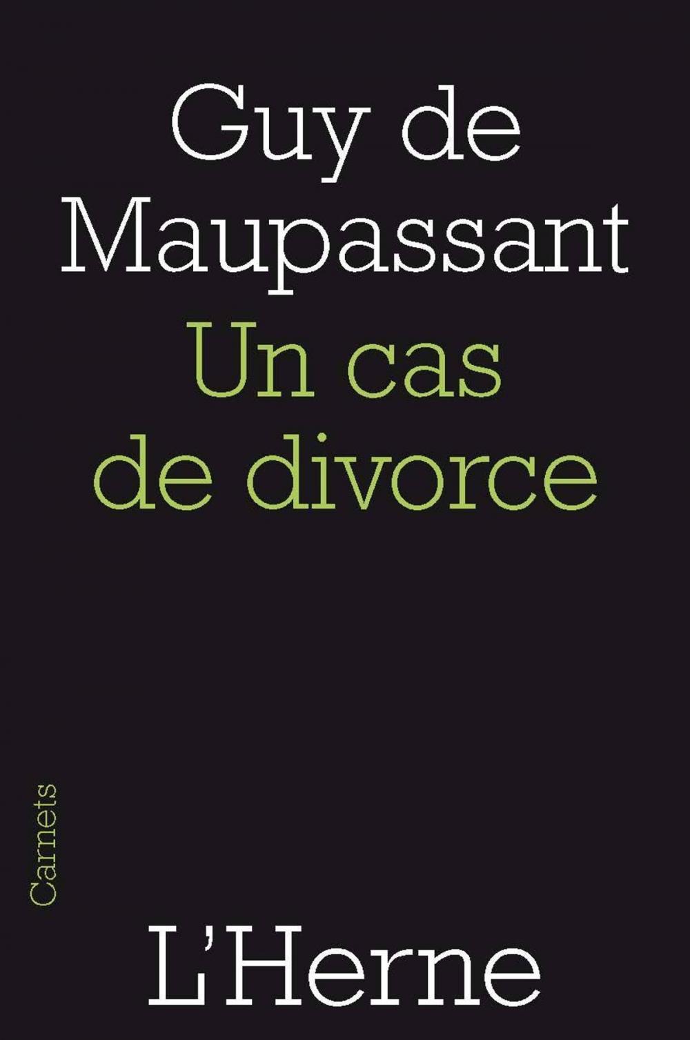 Big bigCover of Un cas de divorce