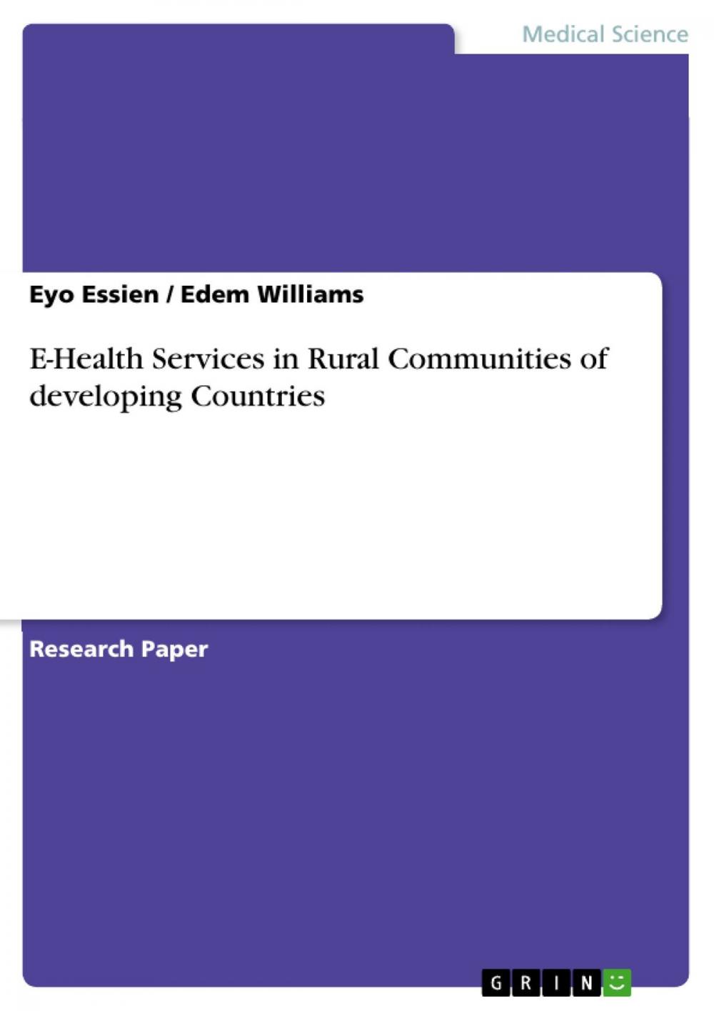 Big bigCover of E-Health Services in Rural Communities of developing Countries