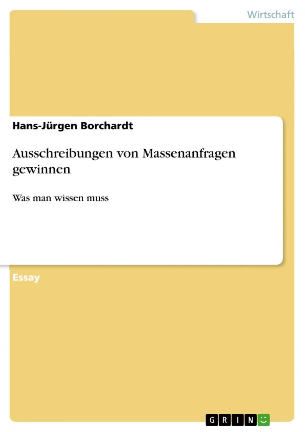 Big bigCover of Ausschreibungen von Massenanfragen gewinnen