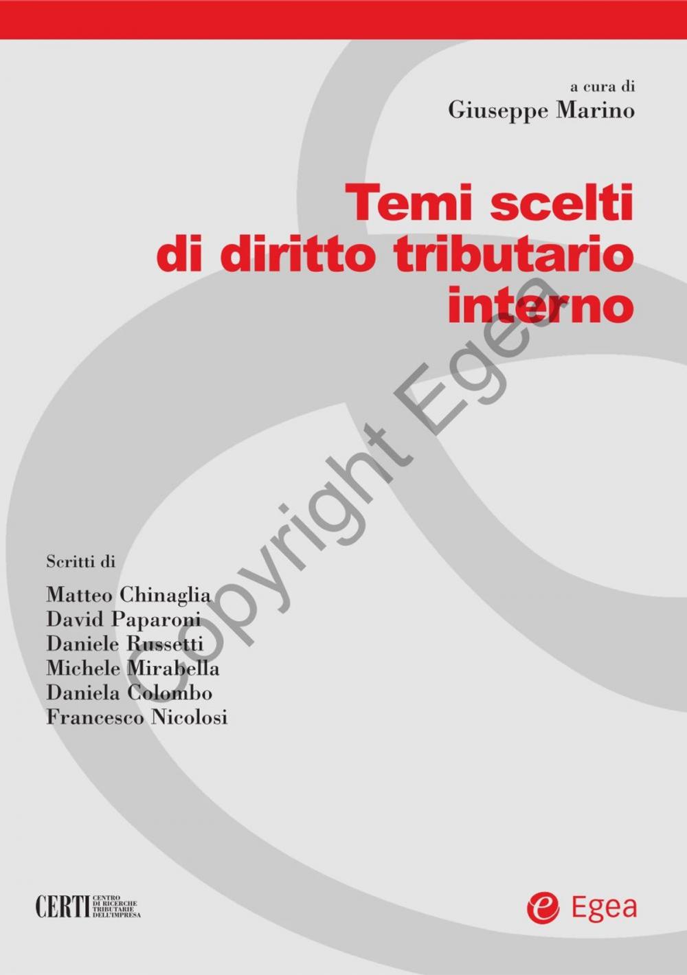 Big bigCover of Temi scelti di diritto tributario interno