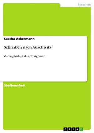 Cover of the book Schreiben nach Auschwitz by Jörg Thurm