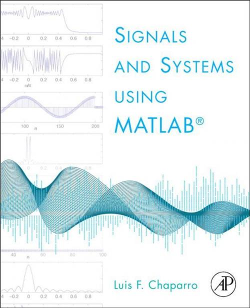 Cover of the book Signals and Systems using MATLAB by Luis Chaparro, Ph.D. University of California, Berkeley, Elsevier Science