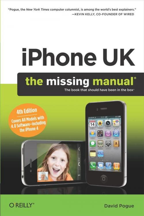 Cover of the book iPhone UK: The Missing Manual by David Pogue, O'Reilly Media