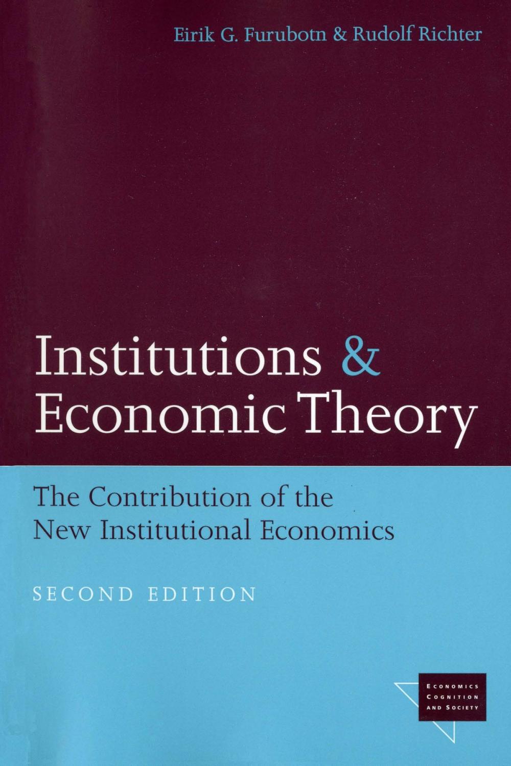 Big bigCover of Institutions and Economic Theory