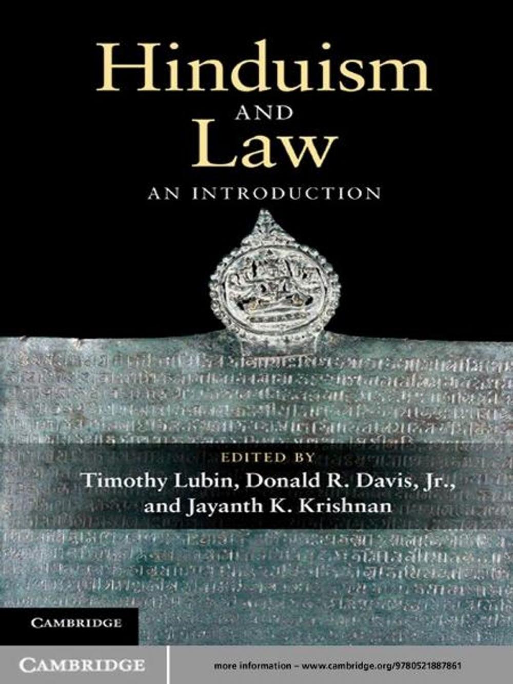 Big bigCover of Hinduism and Law