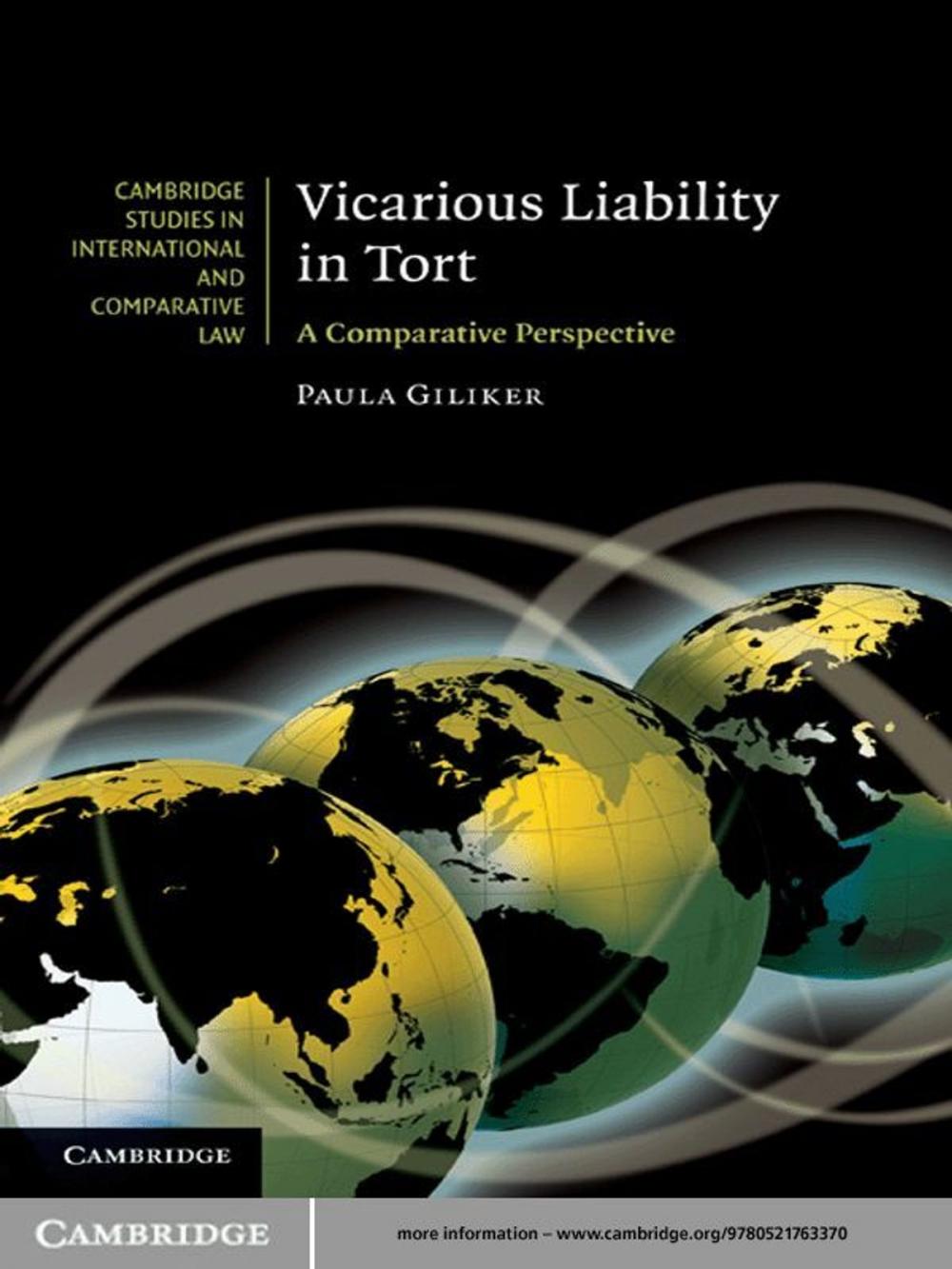 Big bigCover of Vicarious Liability in Tort