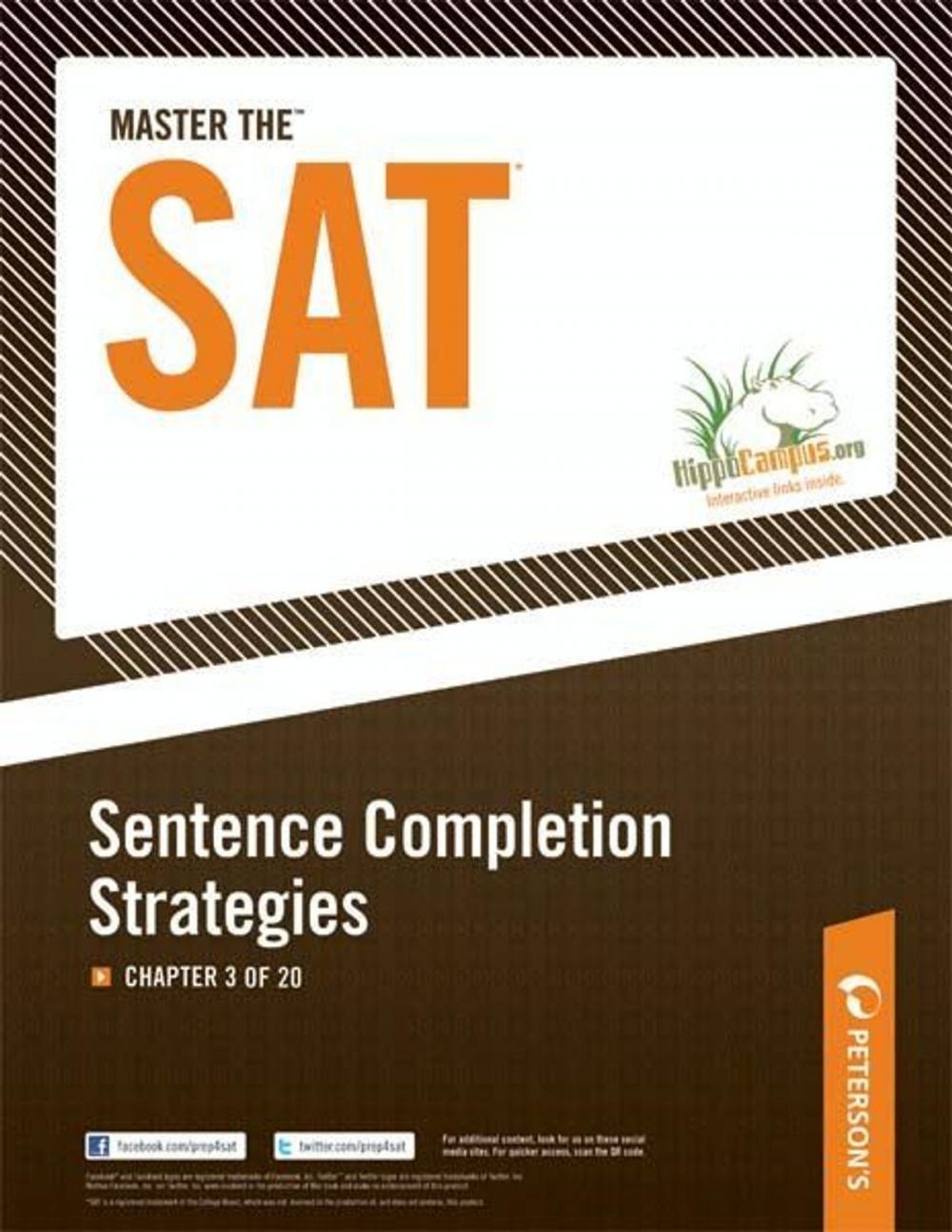 Big bigCover of Master the SAT: Sentence Completion Strategies: Chapter 3 of 20