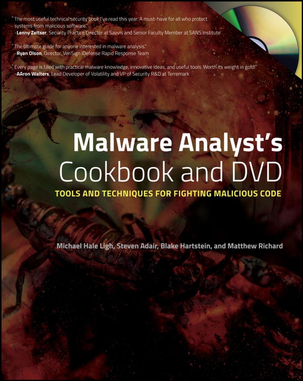 Big bigCover of Malware Analyst's Cookbook and DVD