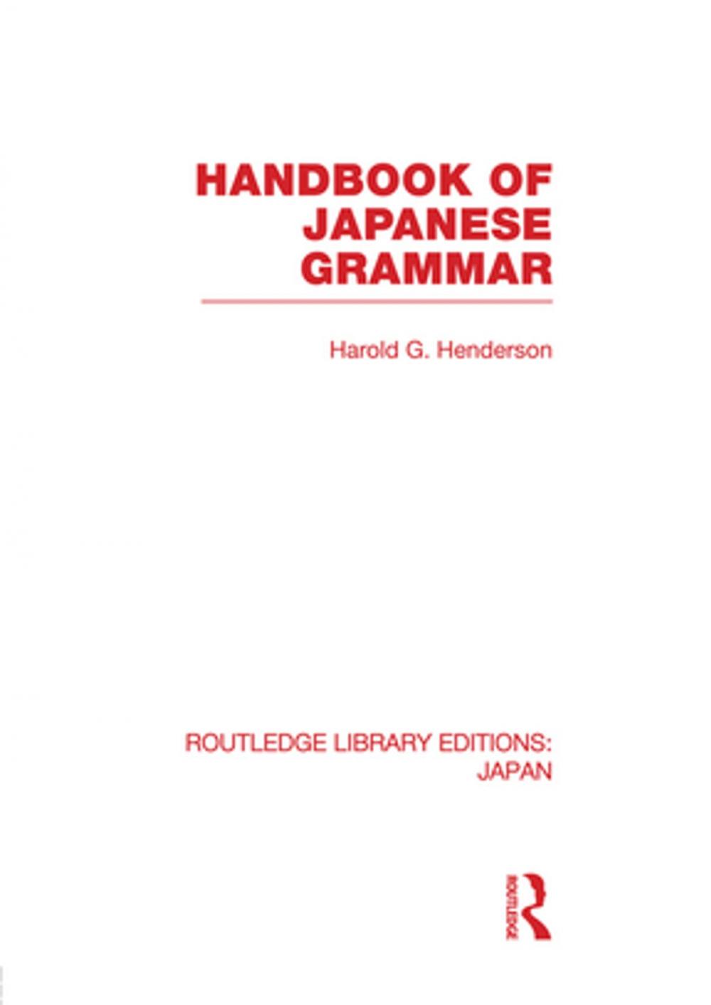 Big bigCover of Handbook of Japanese Grammar