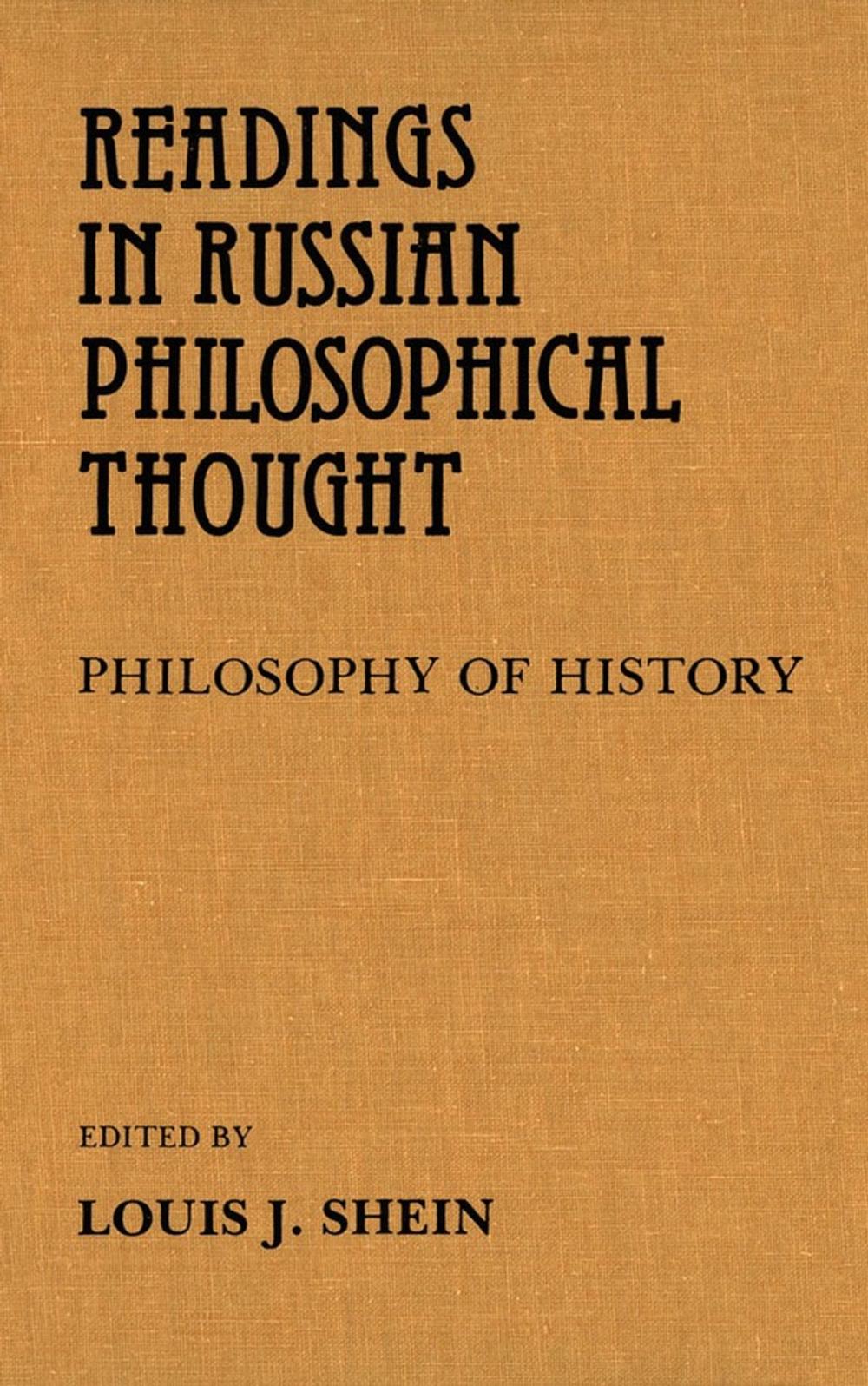 Big bigCover of Readings in Russian Philosophical Thought