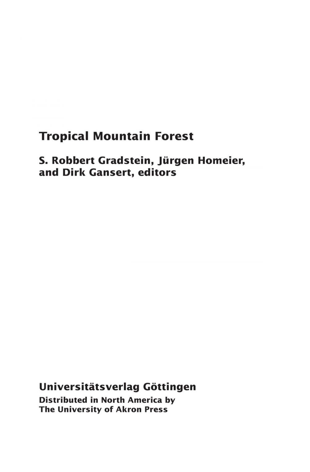 Big bigCover of Tropical Mountain Forest