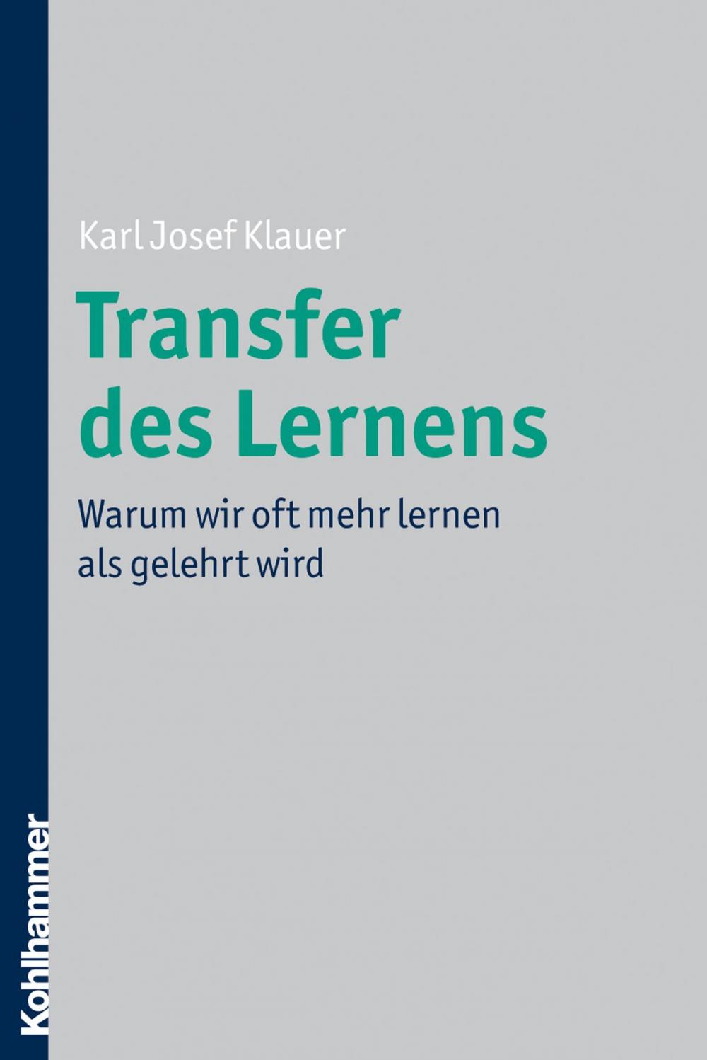 Big bigCover of Transfer des Lernens