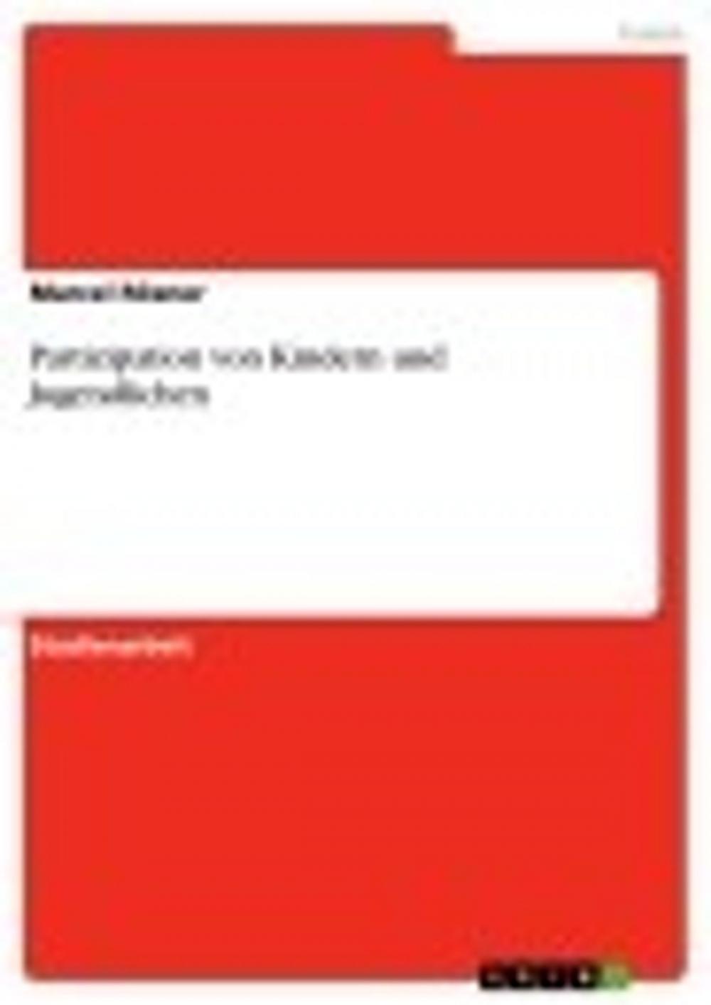 Big bigCover of Partizipation von Kindern und Jugendlichen