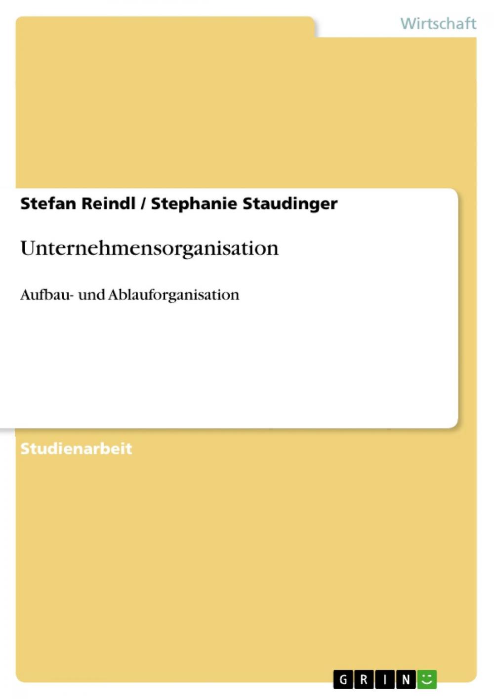 Big bigCover of Unternehmensorganisation