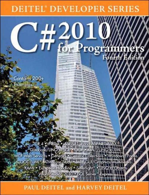 Cover of the book C# 2010 for Programmers by Harvey M. Deitel, Paul Deitel, Pearson Education