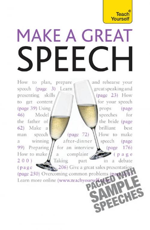 Cover of the book Make a Great Speech: Teach Yourself by Jackie Arnold, Hodder & Stoughton