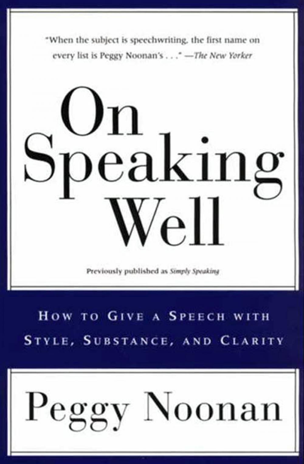 Big bigCover of On Speaking Well