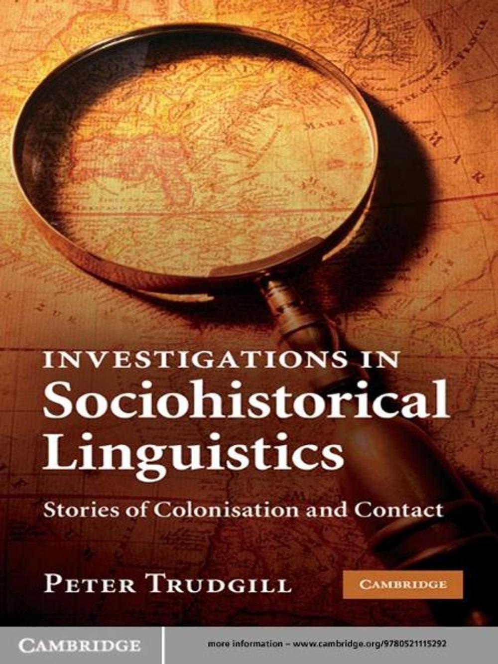 Big bigCover of Investigations in Sociohistorical Linguistics