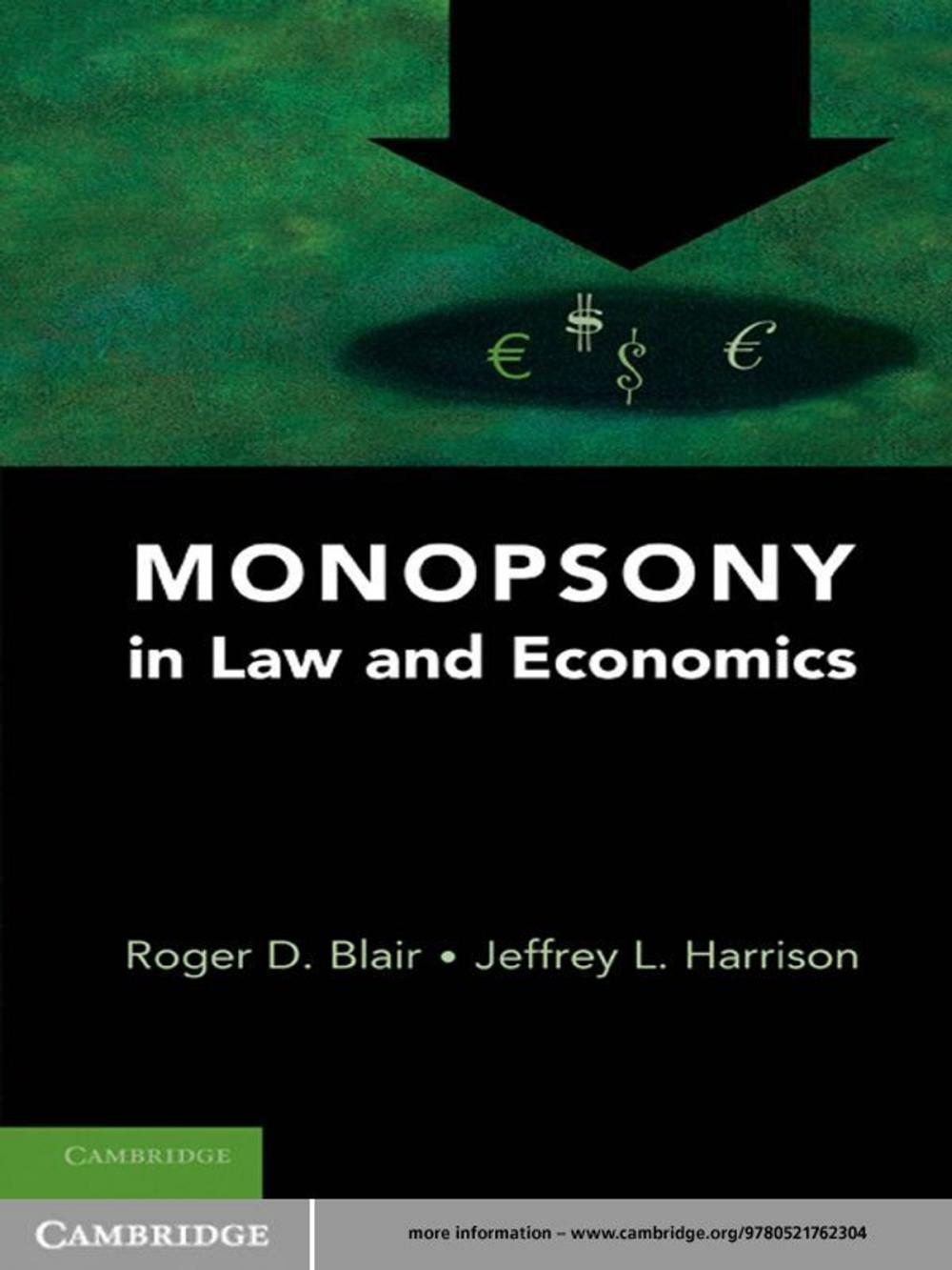 Big bigCover of Monopsony in Law and Economics