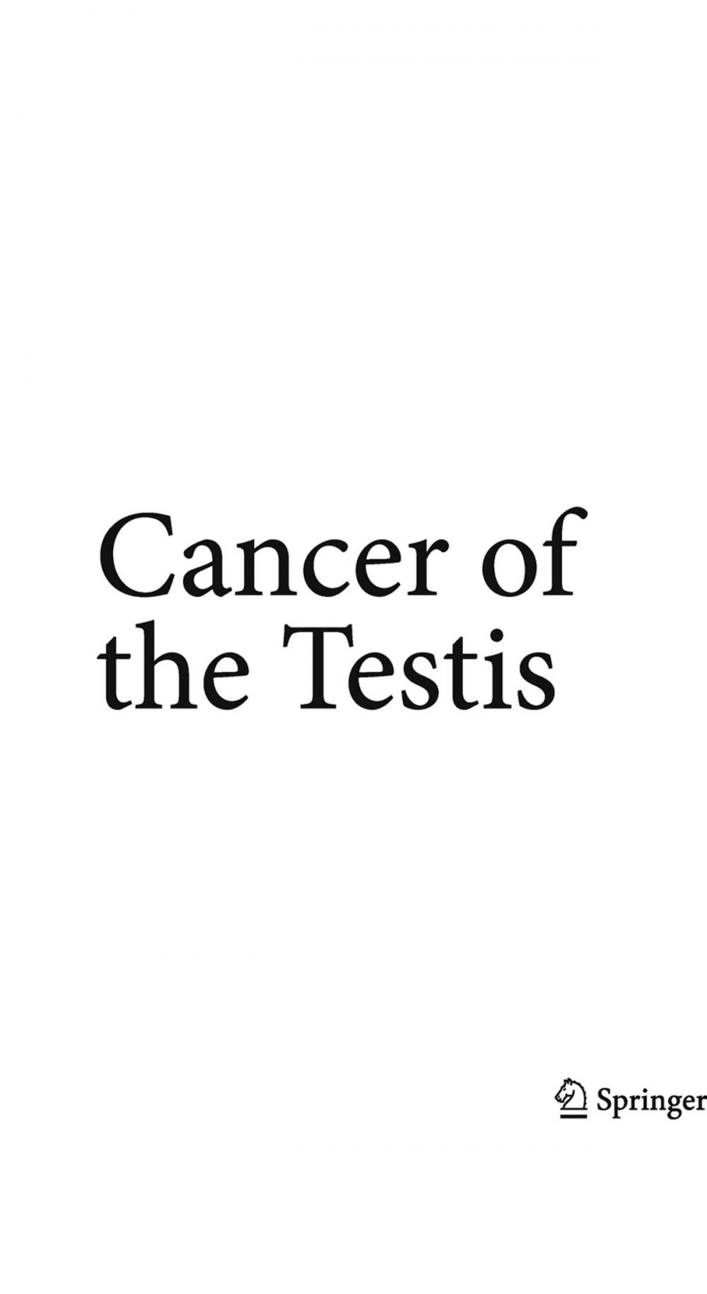 Big bigCover of Cancer of the Testis