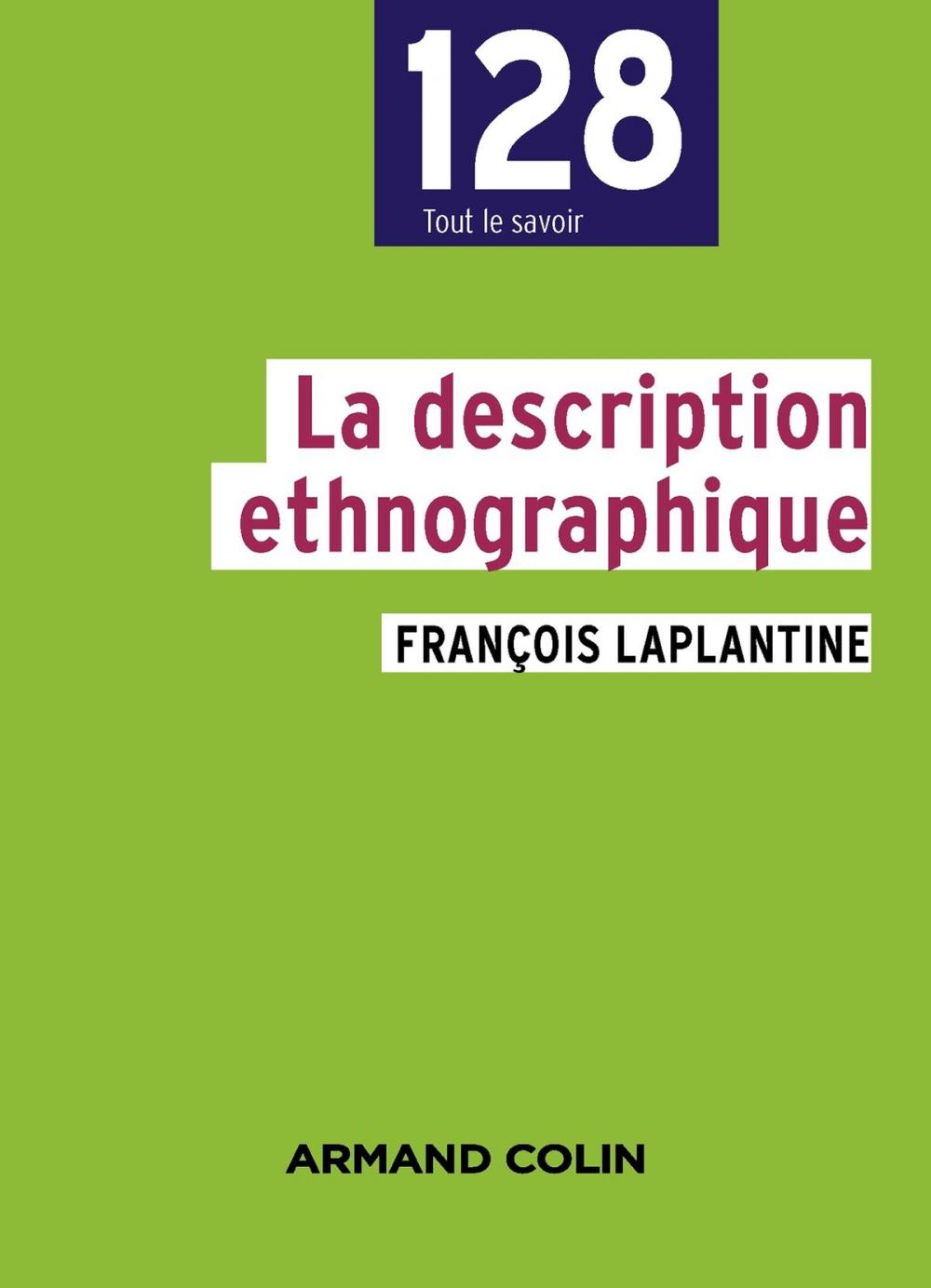 Big bigCover of La description ethnographique