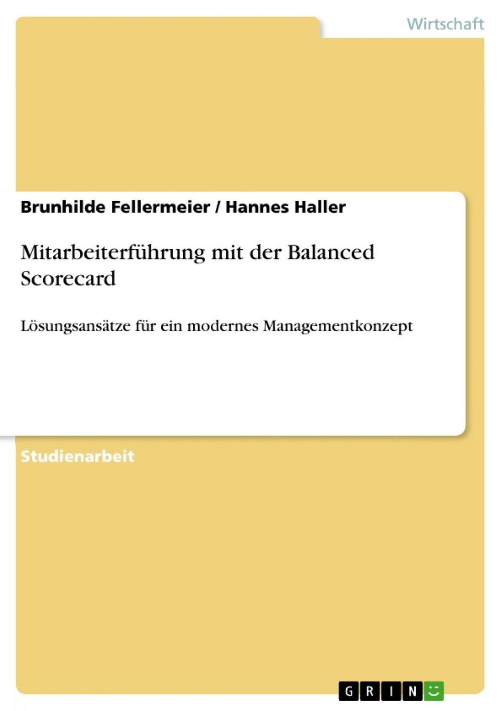 Big bigCover of Mitarbeiterführung mit der Balanced Scorecard