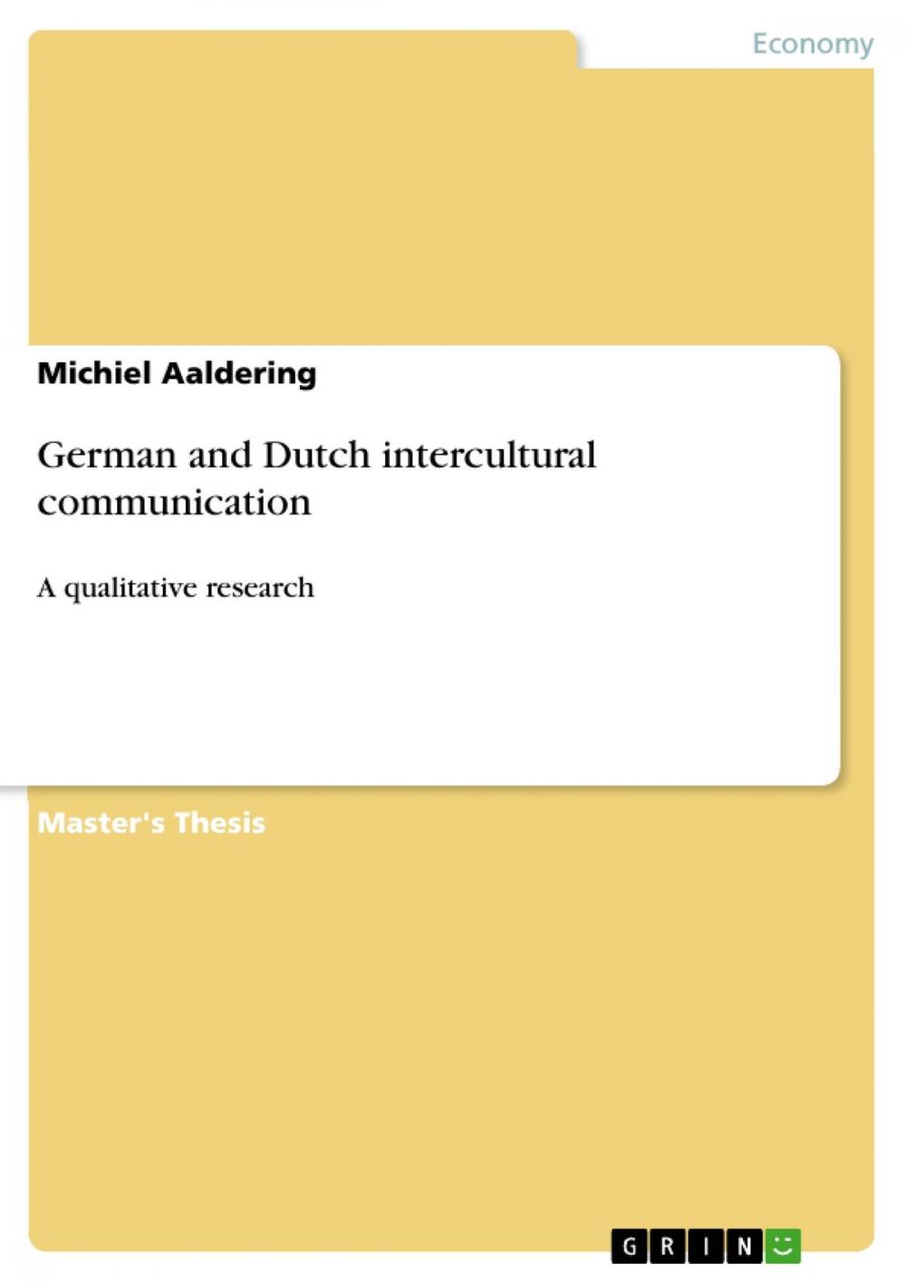 Big bigCover of German and Dutch intercultural communication