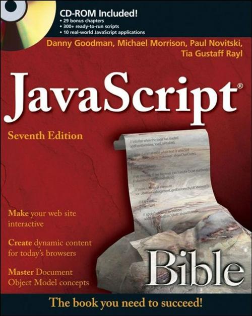 Cover of the book JavaScript Bible by Danny Goodman, Michael Morrison, Paul Novitski, Tia Gustaff Rayl, Wiley