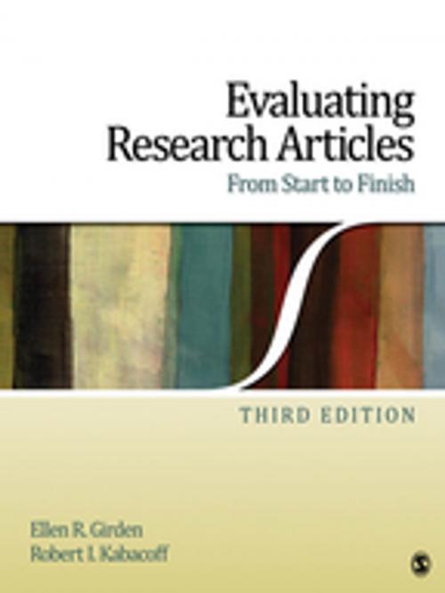 Cover of the book Evaluating Research Articles From Start to Finish by Dr. Ellen Robinson Girden, Dr. Robert Ira Kabacoff, SAGE Publications