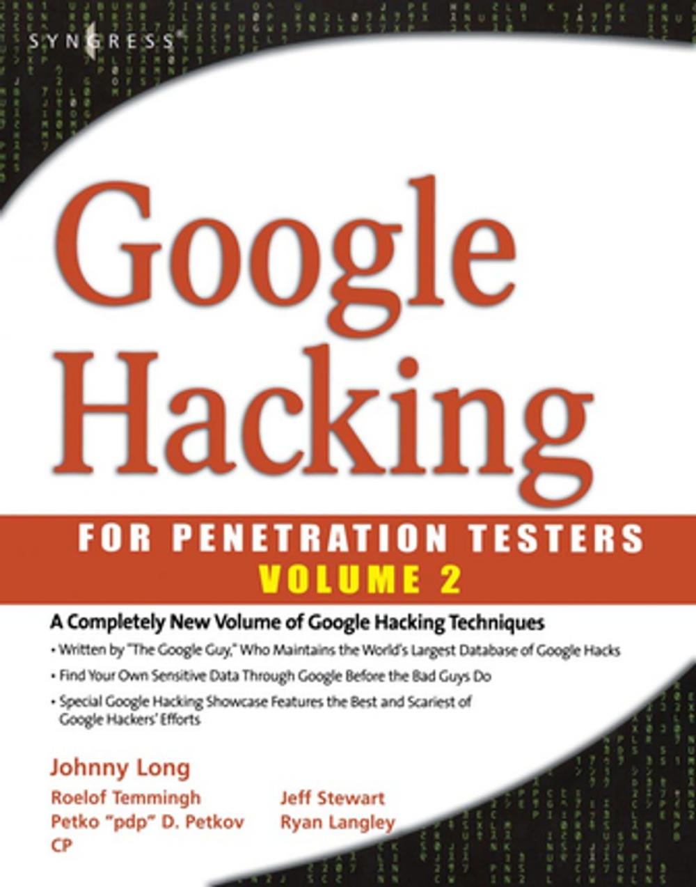 Big bigCover of Google Hacking for Penetration Testers