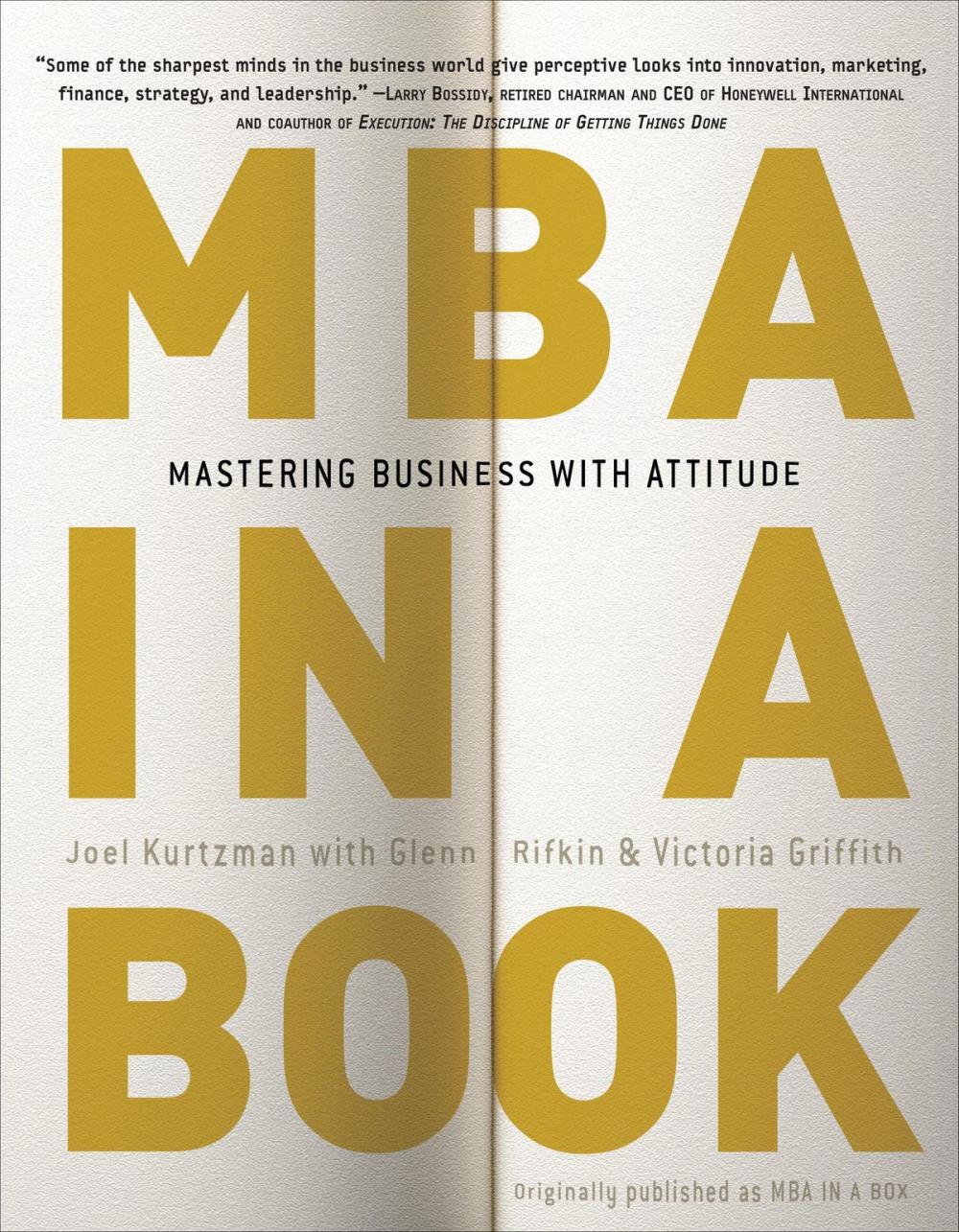 Big bigCover of MBA in a Book