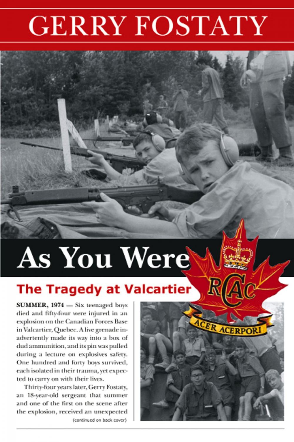 Big bigCover of As You Were: The Tragedy at Valcartier