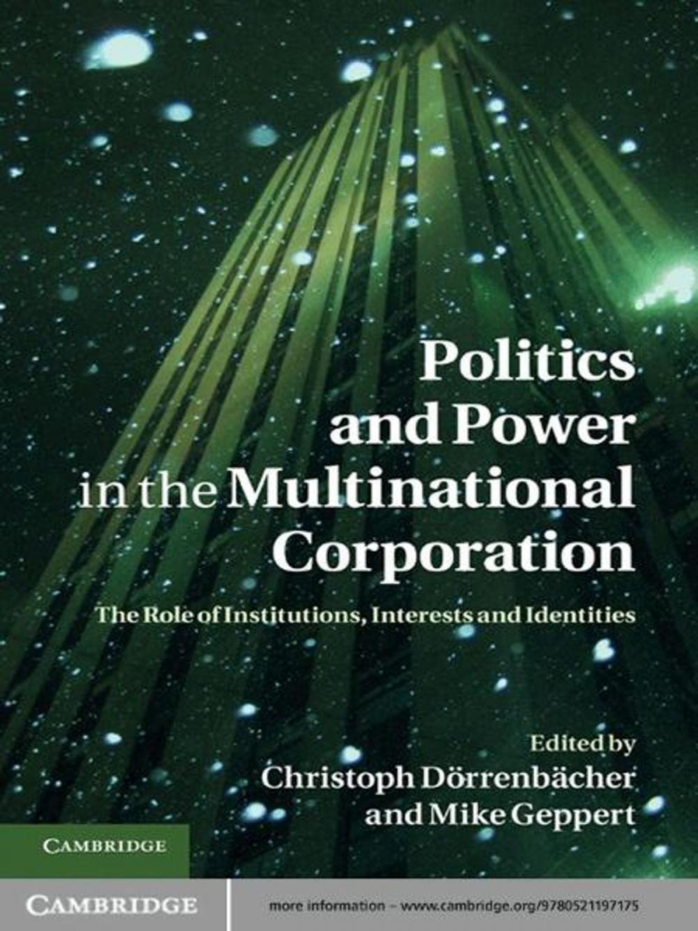 Big bigCover of Politics and Power in the Multinational Corporation