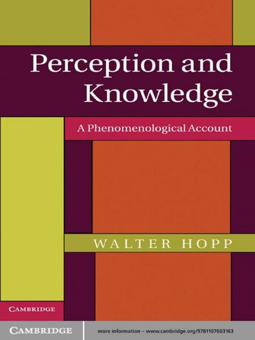 Big bigCover of Perception and Knowledge