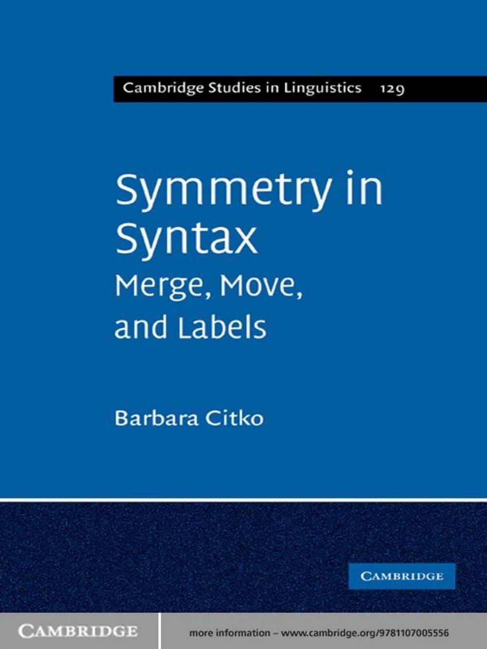 Big bigCover of Symmetry in Syntax