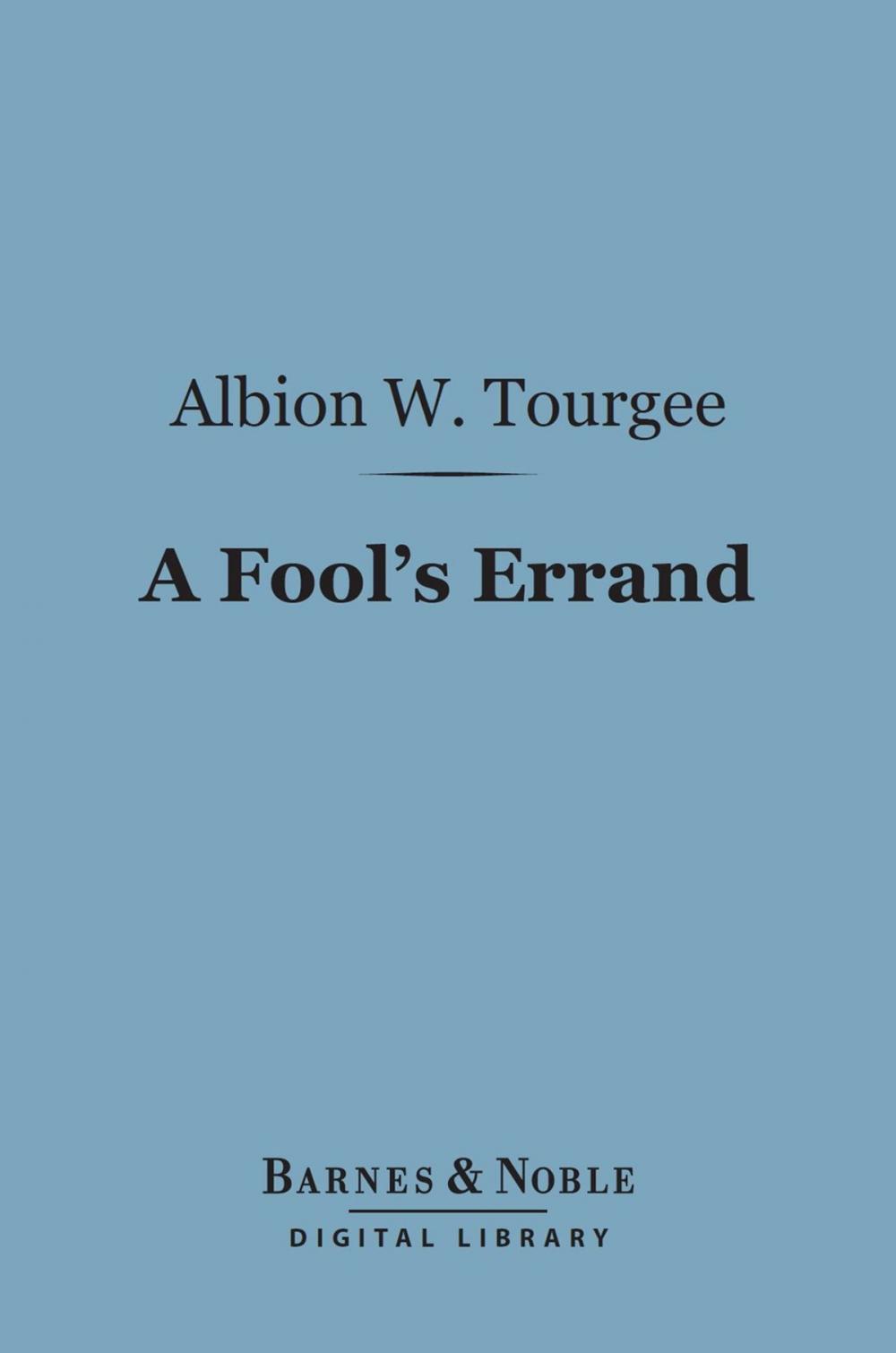 Big bigCover of A Fool's Errand (Barnes & Noble Digital Library)