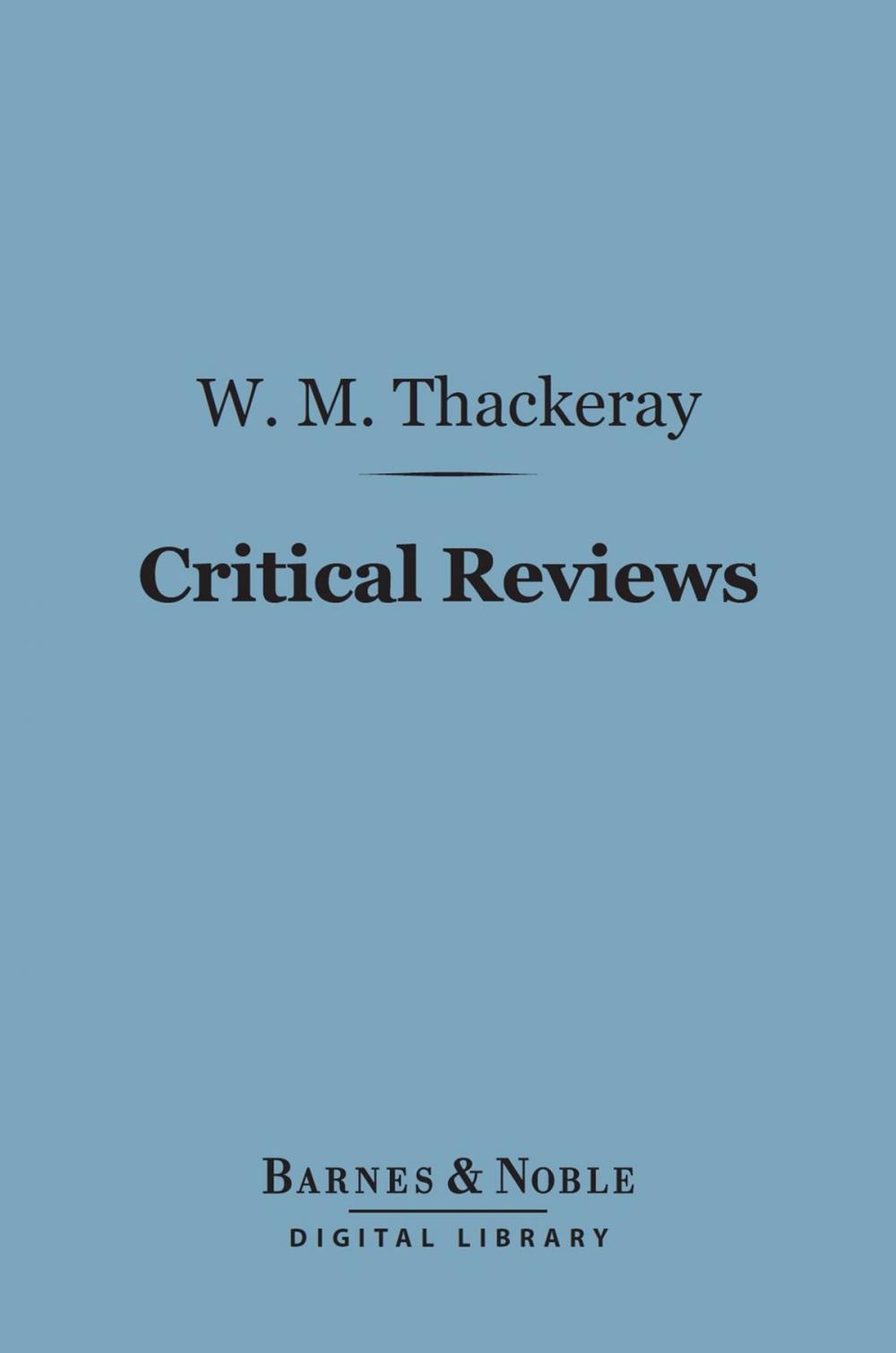 Big bigCover of Critical Reviews (Barnes & Noble Digital Library)