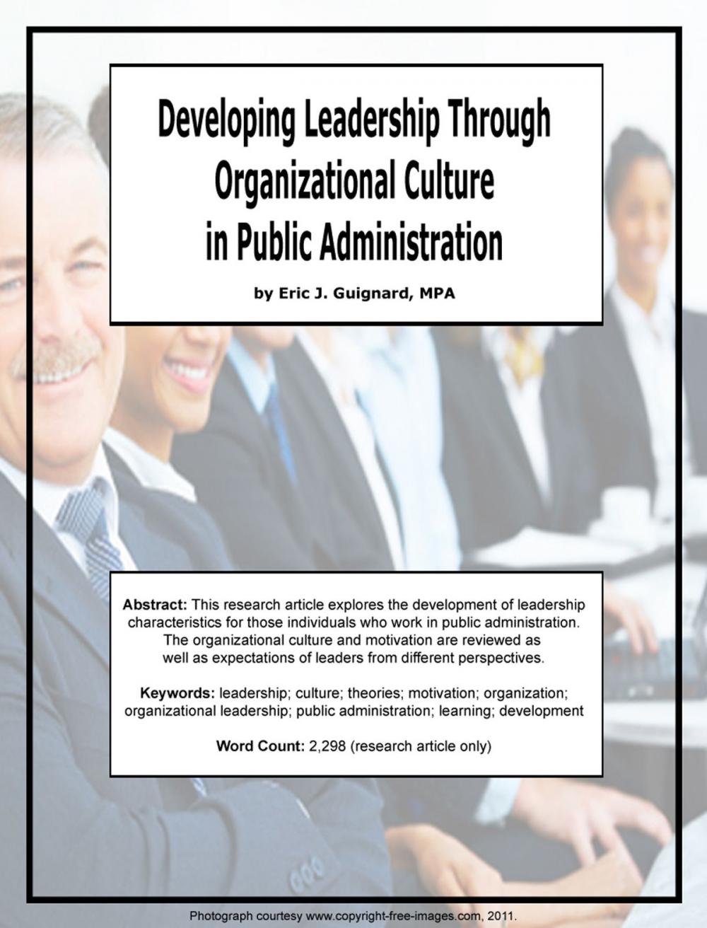 Big bigCover of Developing Leadership through Organizational Culture in Public Administration