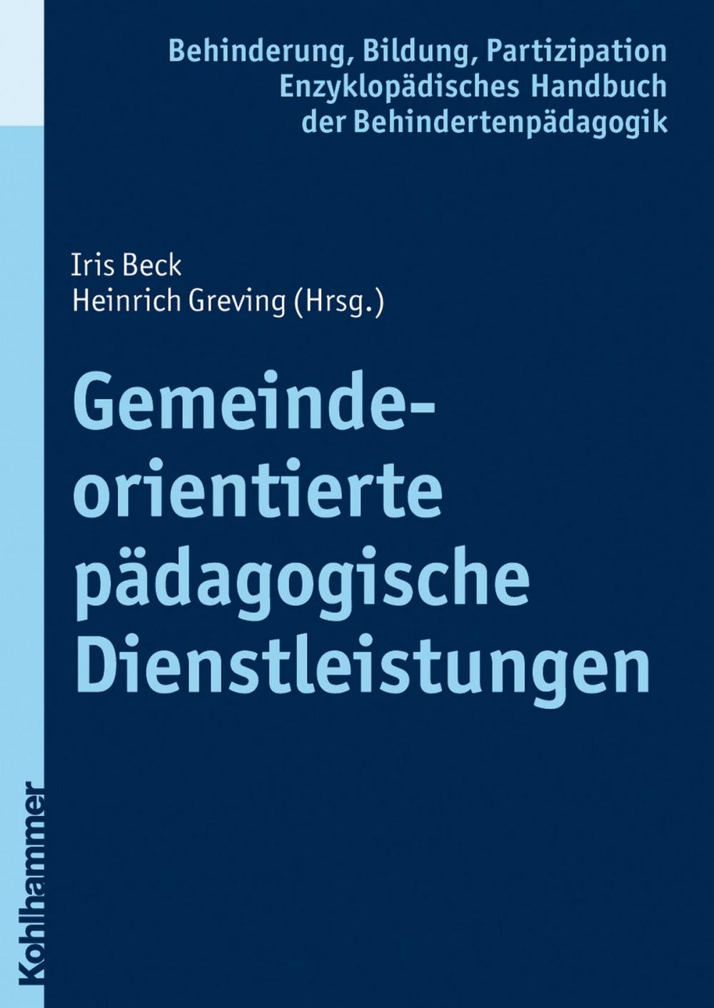 Big bigCover of Gemeindeorientierte pädagogische Dienstleistungen